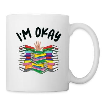 Bücherwurm Lesen Literatur Bücherei Buch - Tasse - Weiß - Rechts