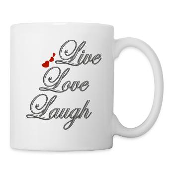 Vivre l’AMOUR Rire - Mug blanc - blanc - Droite