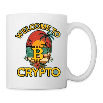 Willkommen bei Krypto, Bitcoin Sommer - Tasse - Weiß - Rechts