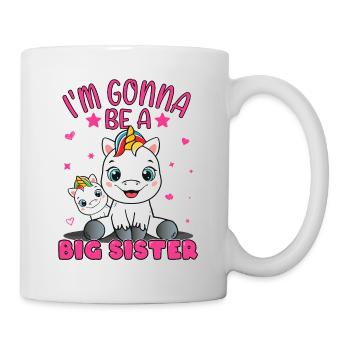 Sœur Licorne Je vais être une grande sœur - Mug blanc - blanc - Droite