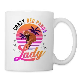 Crazy Red Panda lady Roter Panda - Tasse - Weiß - Rechts