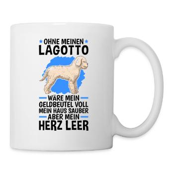 Lagotto Herz leer Wasserhund Lagotto Romagnolo - Tasse - Weiß - Rechts