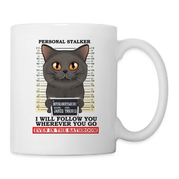 British Shorthair Cat I Cat Lover I Personal - Tasse - Weiß - Rechts