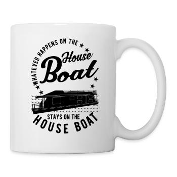 Whatever happens on the houseboat - Mug - white - Right