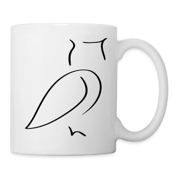 Owl Line Art - Minimaliste - Mug blanc - blanc - Droite