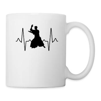 Aikido Herzschlag - Tasse - Weiß - Rechts