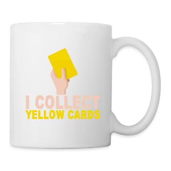 Je reçois des cartons jaunes - Mug blanc - blanc - Droite