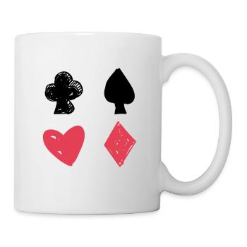 Cross Spade Heart Diamond Double Head Card Game - Mug - white - Right