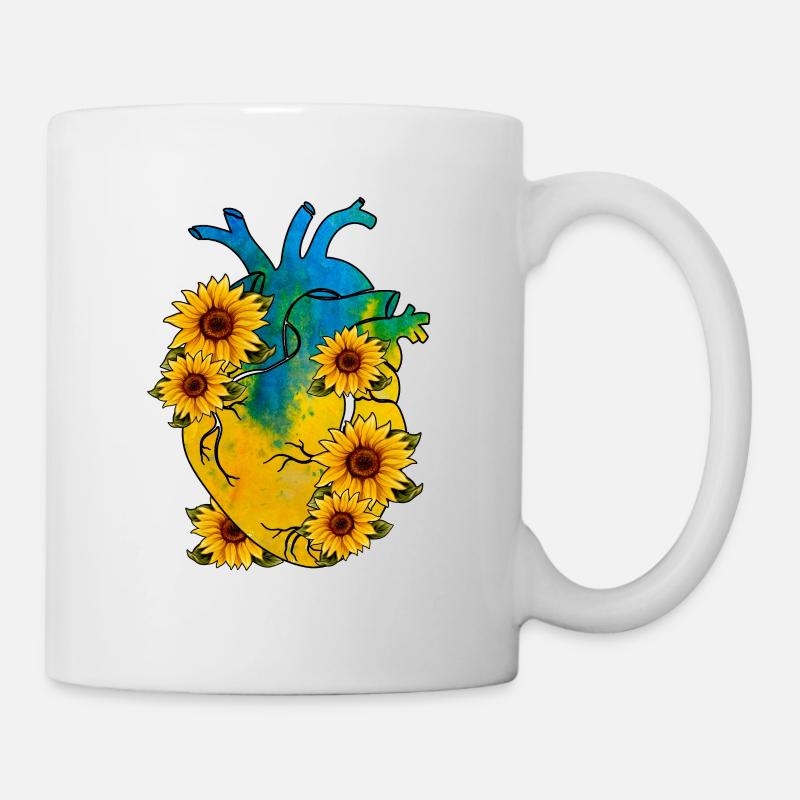 Cœur pour l’Ukraine PAIX pas de guerre - Mug blanc - blanc