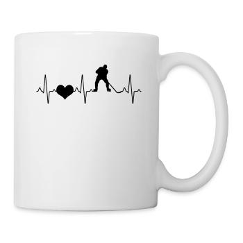 Hockey Eishockey Herzschlag - Tasse - Weiß - Rechts