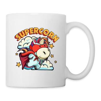 Funny Supercorn Unicorn Papa Cool Dad - Mug - white - Right