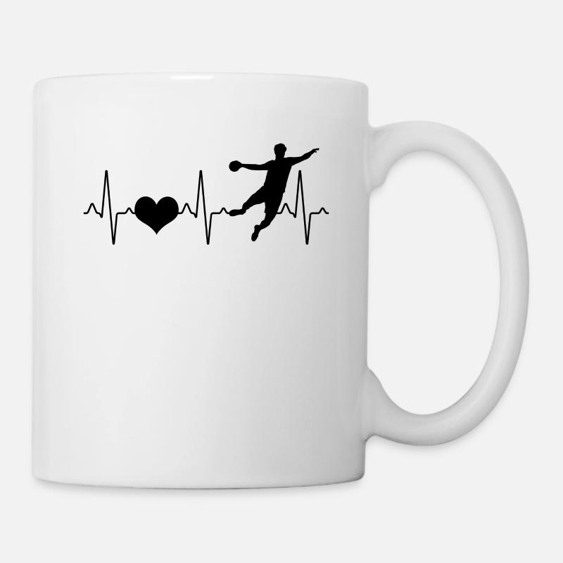 Handball Heartbeat - Mug blanc - blanc