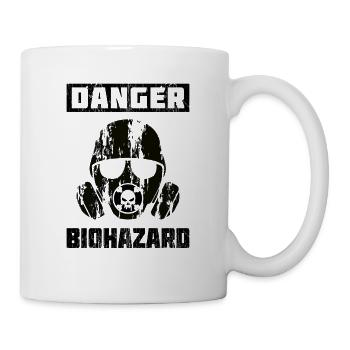 Biohazard Symbol Corona Virus Geschenkidee Warnung - Tasse - Weiß - Rechts