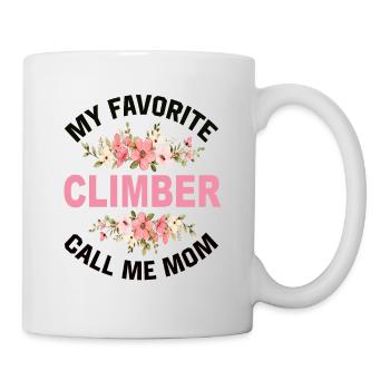 Mon grimpeur préféré Appelez-moi maman - Mug blanc - blanc - Droite