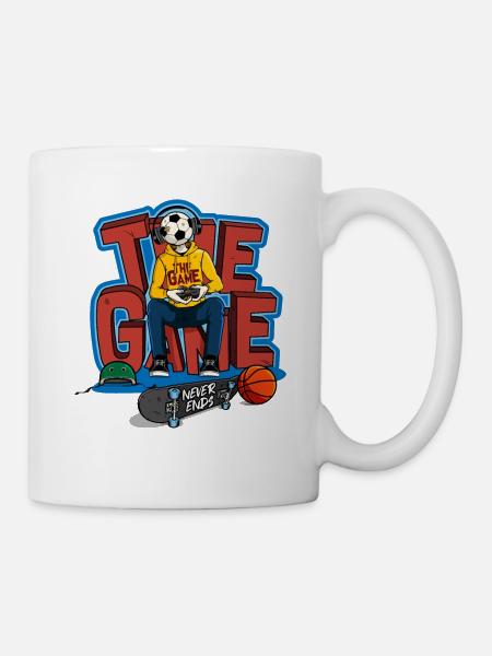The gambler skater with yellow hoodie - Mug - white