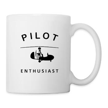 Pilot Enthusiast Gyrocopter Tragschrauber Hobby - Tasse - Weiß - Rechts