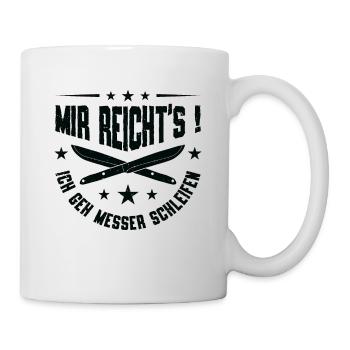 Messer Selbst Schmieden Damast Stahl Schmied - Tasse - Weiß - Rechts