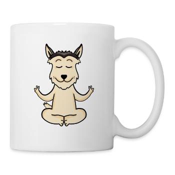 Yoga Hund Berger de Picardie - Tasse - Weiß - Rechts