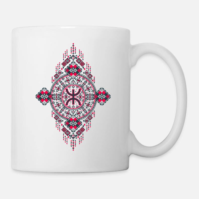 MOTIF POTERIS KABYLE AMAZIGH - Mug blanc - blanc