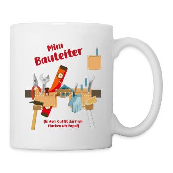 Bauleiter Werkzeuggürtel Kinder Handwerker - Tasse - Weiß - Rechts