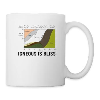 Igneous ist Bliss Geology Rock Geek Humor - - Tasse - Weiß - Rechts