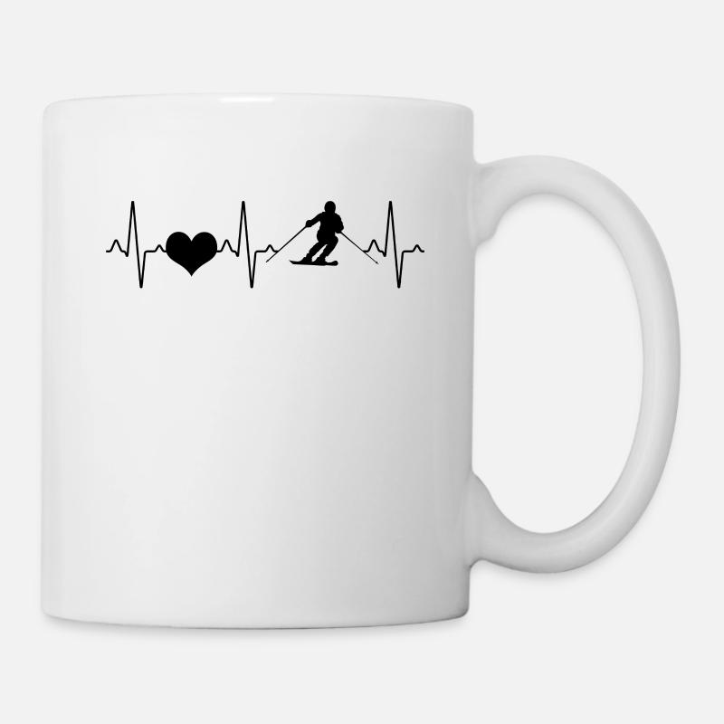 Ski Herzschlag - Tasse - Weiß