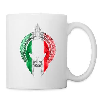 Spartan Helmet Italy Flag - Mug - white - Right