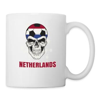 Pays-Bas Football Joueur de football néerlandais Skull - Mug blanc - blanc - Droite
