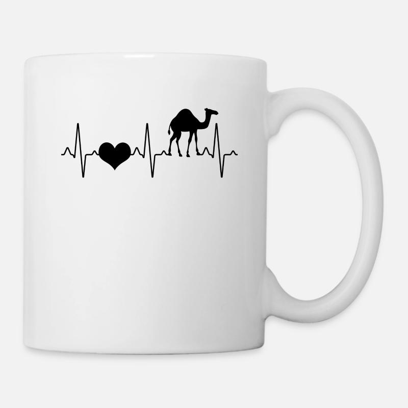 Dromedar Kamel Herzschlag - Tasse - Weiß