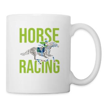 Pferdesport Lustiges Englisches Pferderennen - Tasse - Weiß - Rechts