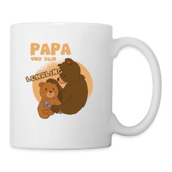 Lustiges Vatertag Bär Papa Spruch Motiv - Tasse - Weiß - Rechts
