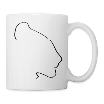 Lioness Line Art - Minimalist - Mug - white - Right
