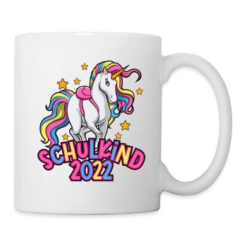 Einschulung 2022 Mädchen Schulkind 2022 - Tasse - Weiß - Rechts