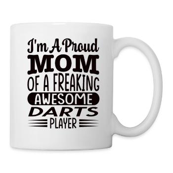Maman d’un joueur de fléchettes génial et effrayant - Mug blanc - blanc - Droite