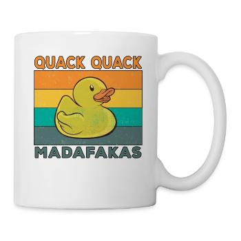 Lustige Ente Sprüche Gummiente Quack Quack Enten - Tasse - Weiß - Rechts