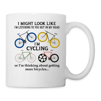 Cycling I Might Look Like I'm Listening To You - Mug - white - Right