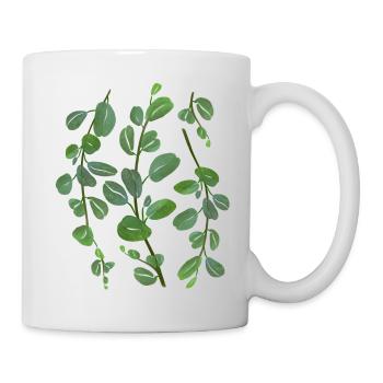 Green eucalyptus branches ornament - Tasse - Weiß - Rechts