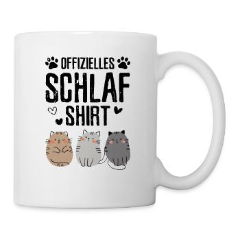 Offizielles Katzen Schlafanzug - Tasse - Weiß - Rechts