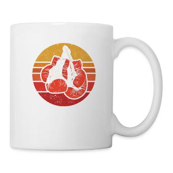 Retro Love Boxing Lover Boxer Handschuhe Funny - Tasse - Weiß - Rechts
