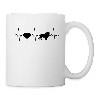Löwe Herzschlag - Tasse - Weiß - Rechts