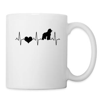 Poodle Heartbeat - Mug - white - Right