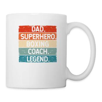 Papa Superhero Boxing Trainer Legend Boxer Trainer - Mug - white - Right
