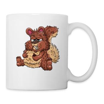 Dickes Eichhörnchen - Tasse - Weiß - Rechts