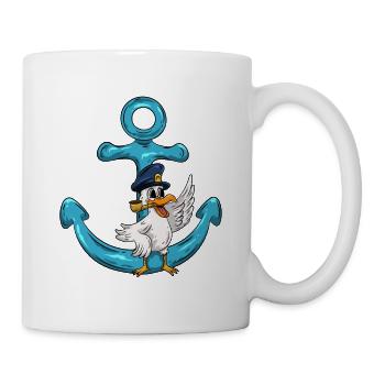 Captain Seagull Anchor - Mug - white - Right