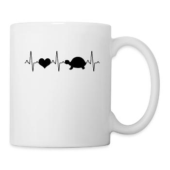 Battement de cœur de tortue - Mug blanc - blanc - Droite
