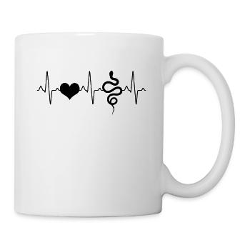 Battement de cœur de serpent - Mug blanc - blanc - Droite