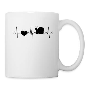 Battement de cœur d’escargot - Mug blanc - blanc - Droite