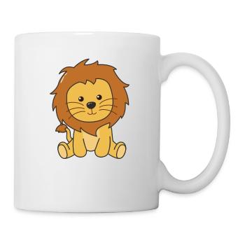 Lion mignon animaux pour les enfants Roi Lion - Mug blanc - blanc - Droite
