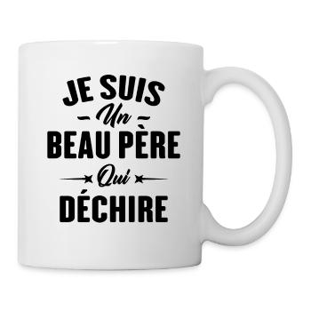 Ich bin ein Schwiegervater, der weint, Geschenk Stiefvater - Tasse - Weiß - Rechts
