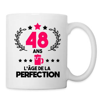 48 ans perfection - anniversaire apéro femme - Mug blanc - blanc - Droite